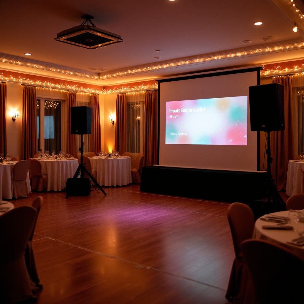 Allestimento video e audio per festa di compleanno privata