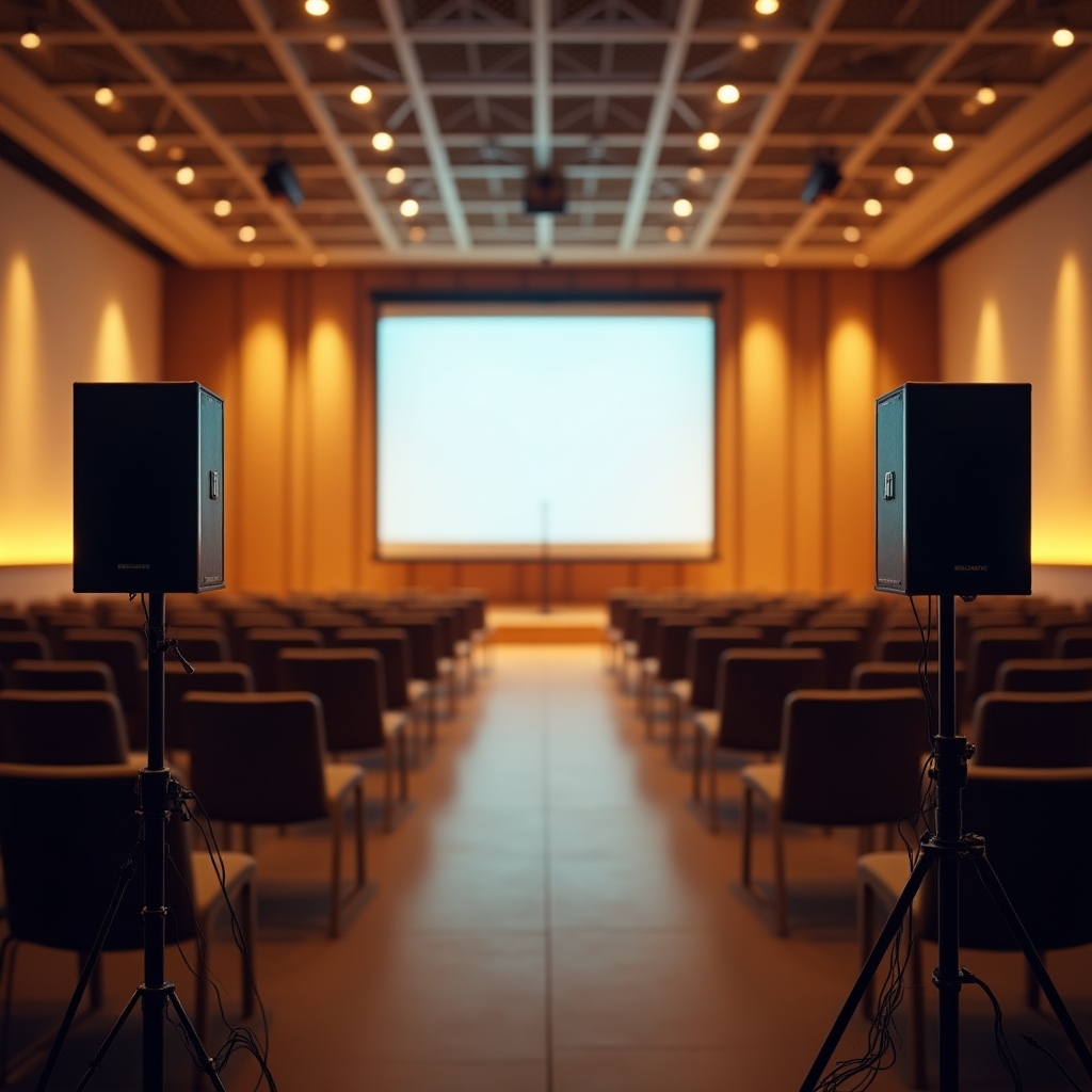Impianto audio professionale installato in sala conferenze