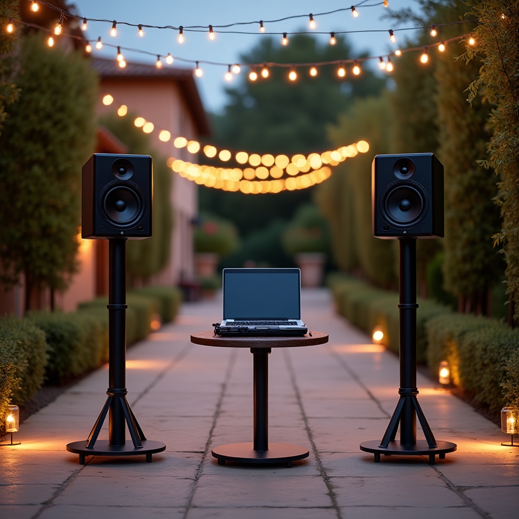 Impianto audio compatto per festa di compleanno privata